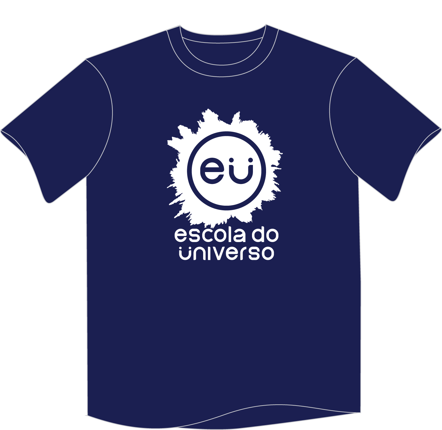 Camiseta Azul Manga Curta Escola do Universo - A partir de